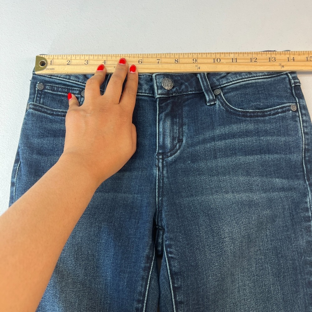prAna Kara Skinny Jeans Womens 6/28 Blue Denim Organic Cotton Stretch Mid Rise - Picture 8 of 12